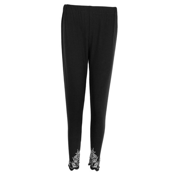 Leggings delgados para mujer Pantalones deportivos elásticos delgados s  Pantalones casuales Negro XL Hugo polainas de yoga