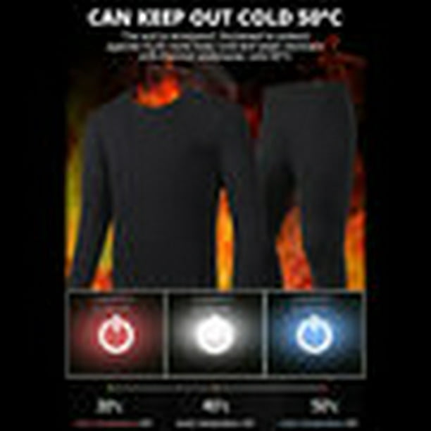Sexy Dance Heated Underwear Shirt with Pants Washable USB Charging