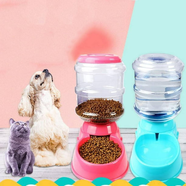 Dispensador De Comida Y Agua Automático Perro Gato Mascota - Color Variante  Verde — Atrix