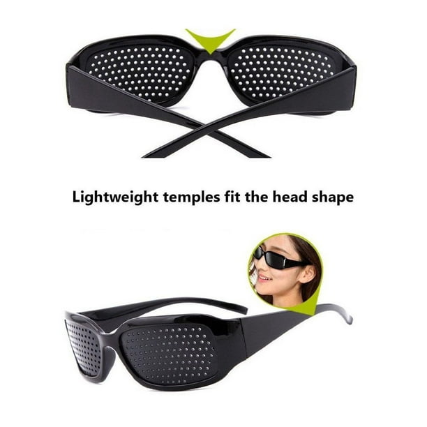 Gafas Estenopeicas para Ejercicios Oculares para Visión Cruda Alivio del  Estrés Visión Clara de Cerca y de Lejos con Antifatiga Material ABS Negro  ANGGREK Otros