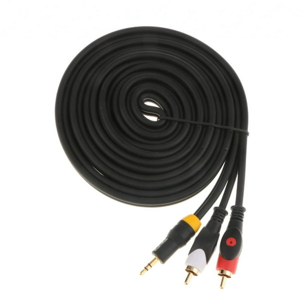 Cable de audio Cable de sonido 2 RCA, cable RCA , línea de sonido con  enchufe 2rca, para amplificador , DVD, TV, - 5 metros 5 metros Fanmusic  Cable de audio