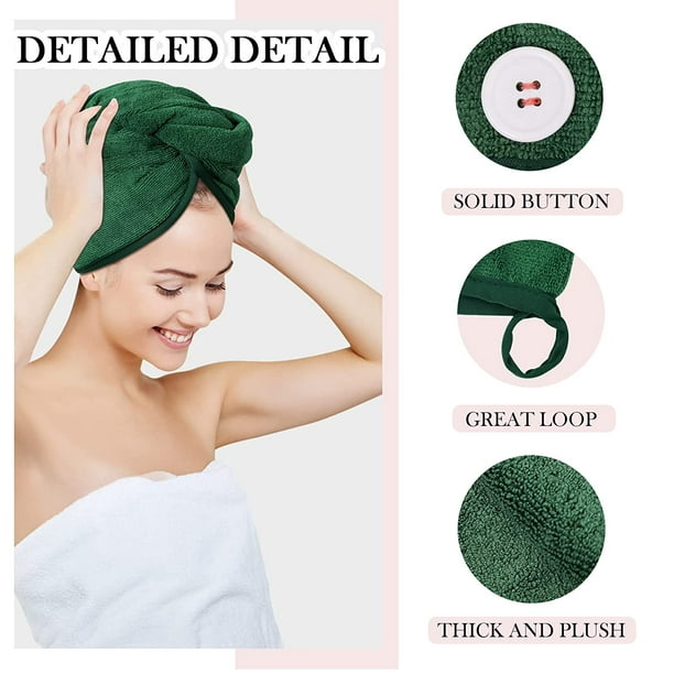 educación cocinar Pío Toalla de microfibra para mujer, turbante de secado rápido superabsorbente  para secar cabello rizado Zefei Wu | Walmart en línea