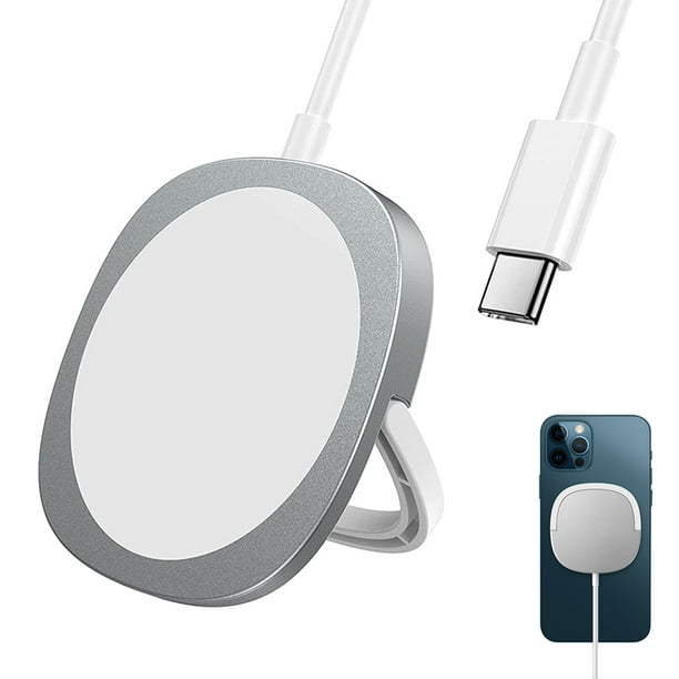 Cargador magnético inalámbrico Mag Safe para coche, 15 W, carga inalámbrica  rápida para MagSafe, soporte magnético universal para teléfono para iPhone