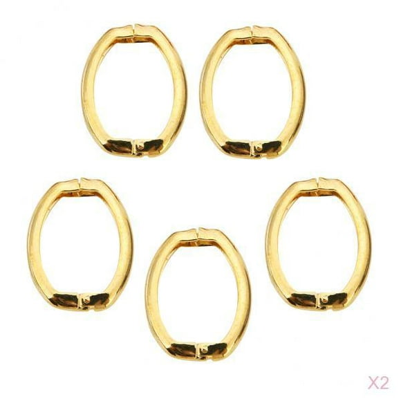 10 pcs broche clip oval gatillo de resorte hebil bolso monedero de oro acerca de 20 x 26 mm sunnimix anillo de primavera ovalado