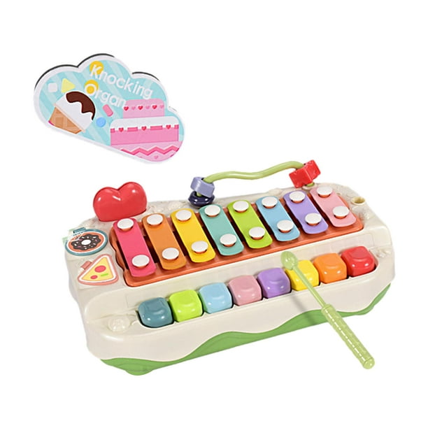 Juguetes para niños de 1 año: juguete musical 4 en 1 con xilófono, regalo
