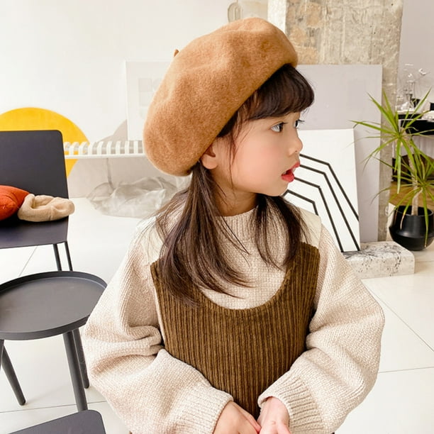 Sombrero para niños y bebés de Corea del Sur, boina, Pintor británico,  gorro de lana pura, accesorios de fotografía recién nacido coreano -  Historial de precios y revisión
