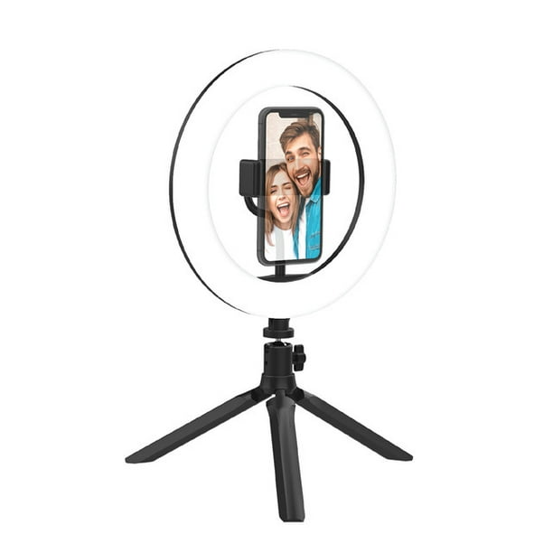  JJIIEE Anillo de luz para selfie con trípode, luz LED