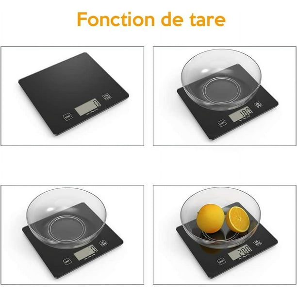JTLB Báscula digital de cocina con botones de control táctil, 11.0 lbs,  báscula digital de alimentos de alta precisión para cocina casera