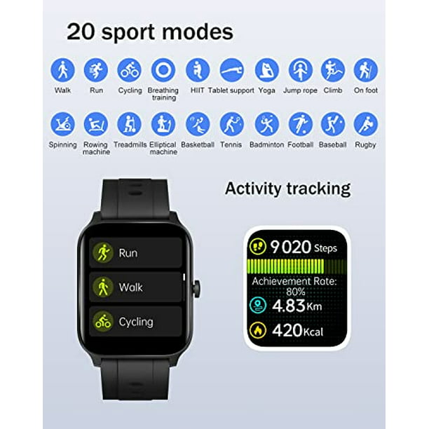 Reloj Inteligente Compatible con Teléfonos iPhone Android 2022, 1.7  Pulgadas Relojes para Hombres Mu ASIAMENG