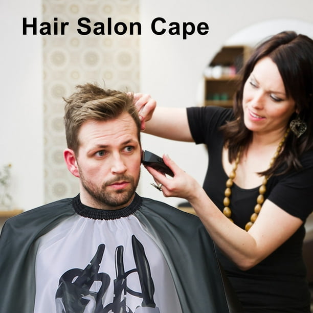 Capas de peluquero para hombres, capa de corte de cabello con cierre de  metal a presión, capa de salón profesional, capa de peluquería impermeable
