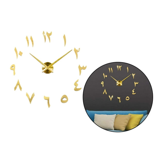 Comprar Reloj de pared Digital con pegatina 3D, reloj de diseño moderno  DIY, reloj de pared para cocina, sala de estar, aguja de cuarzo, decoración  del hogar