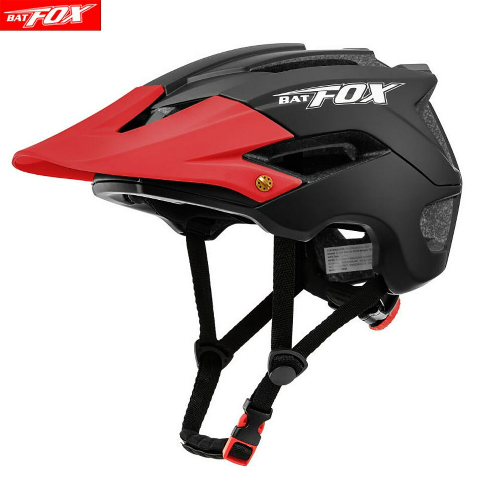 BATFOX-casco de bicicleta de montaña para hombre y mujer, soporte