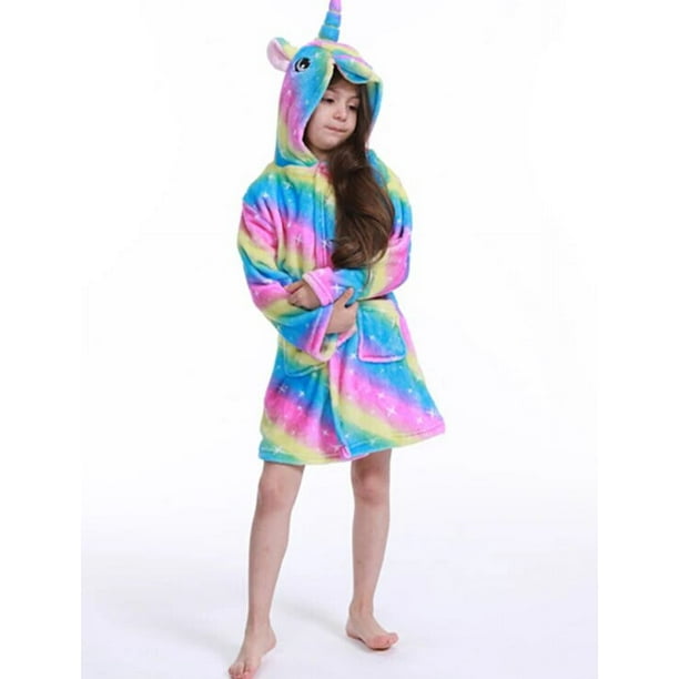 Niños Niño Niña Unicornio Albornoz Ropa de dormir Pijama Vestido