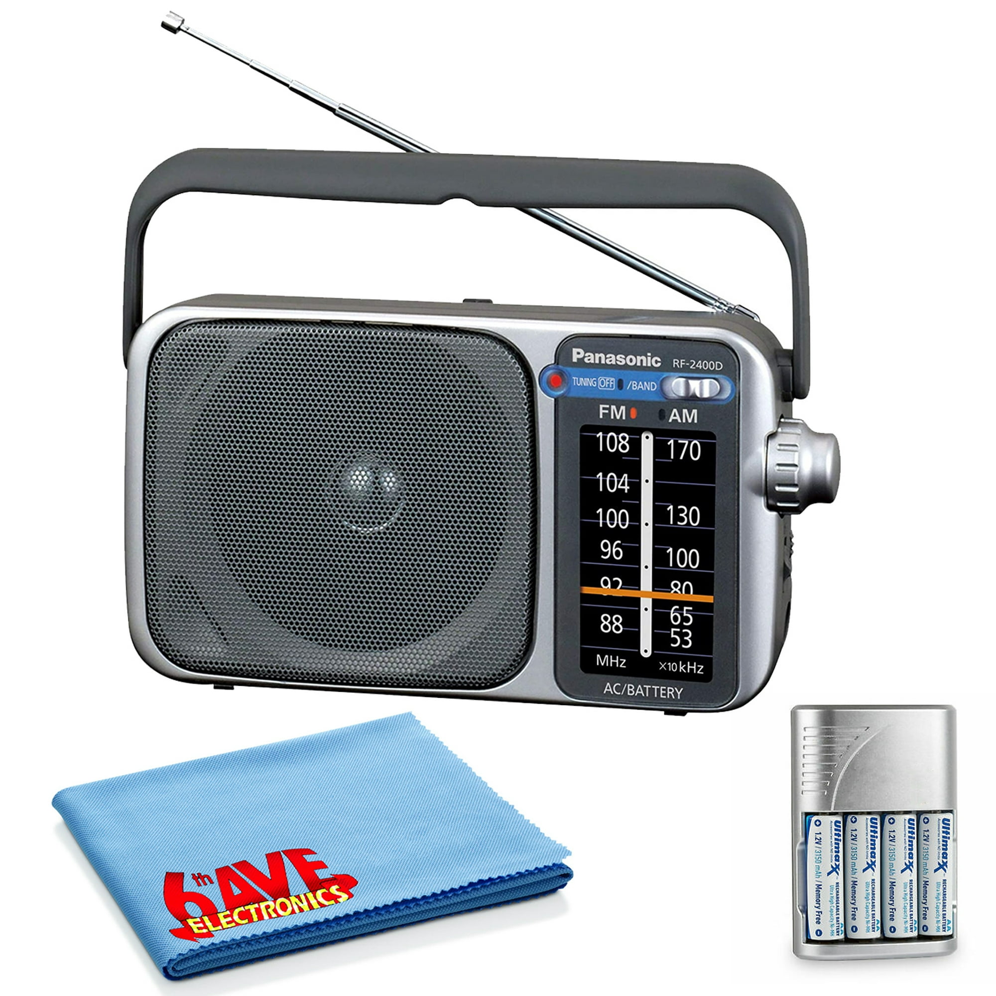 Benss Radio pequeña con pilas FM/AM/SW, radios portátiles con pantalla de  pantalla/conector de auriculares/reloj despertador, mini radio transistor