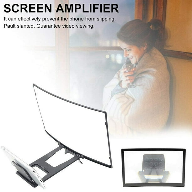 Amplificador de TV con pantalla de teléfono móvil HD 3D, mini lupa retro  pequeña de 8 pulgadas con soporte plegable para cualquier teléfono  inteligente, película de video : Celulares y Accesorios 