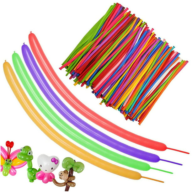 Globos mágicos de 100 Uds., globos largos de látex coloridos que giran  globos de animales DIY para decoraciones de carnavales de fiesta JAMW  Sencillez