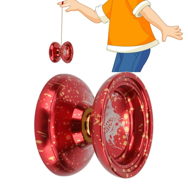 Juguete Yoyo para niños, rodamiento que no responde, rotación estable, Bola  de Yoyo de aleación de aspecto atractivo con cuerdas de guante, rojo y  dorado Ticfox