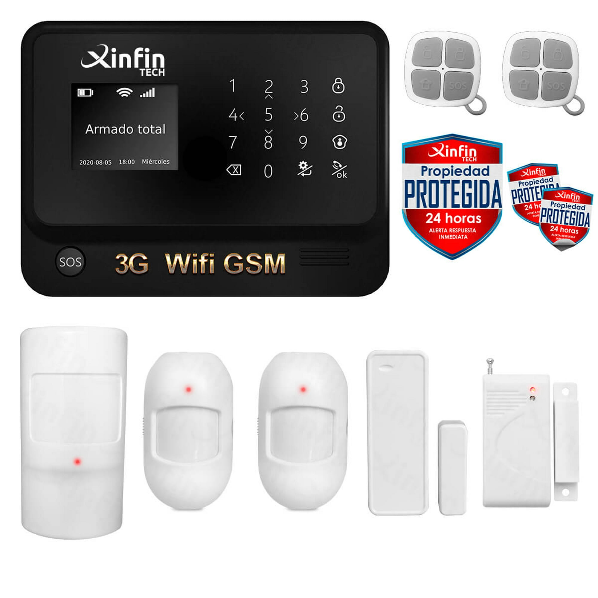 Kit Alarma casa G90B Plus 8 Sensores Wifi Gsm App