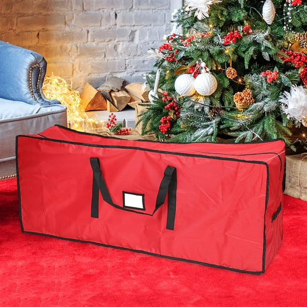 1 Bolsa De Almacenamiento Para Árbol De Navidad, Color Rojo, 7,5 Pies,  Resistente, Extra Grande, Bolsa Organizadora Para Árbol De Navidad  Artificial C