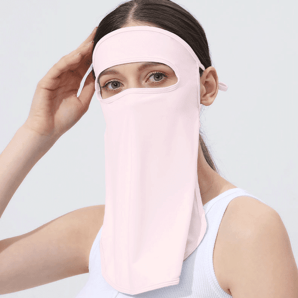 Máscara de protección solar de verano ajustable, parasol, mascarilla facial  completa, mascarilla de seda de hielo anti-ultravioleta, toalla facial