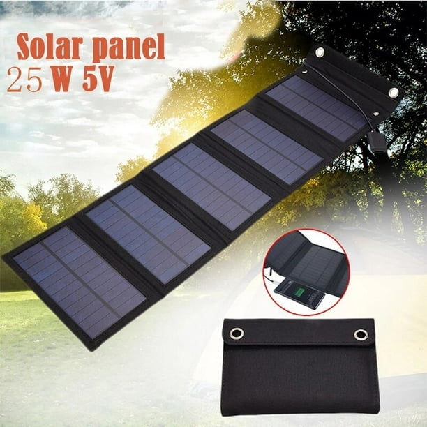 Panel Solar plegable impermeable, cargador Solar portátil de 5V