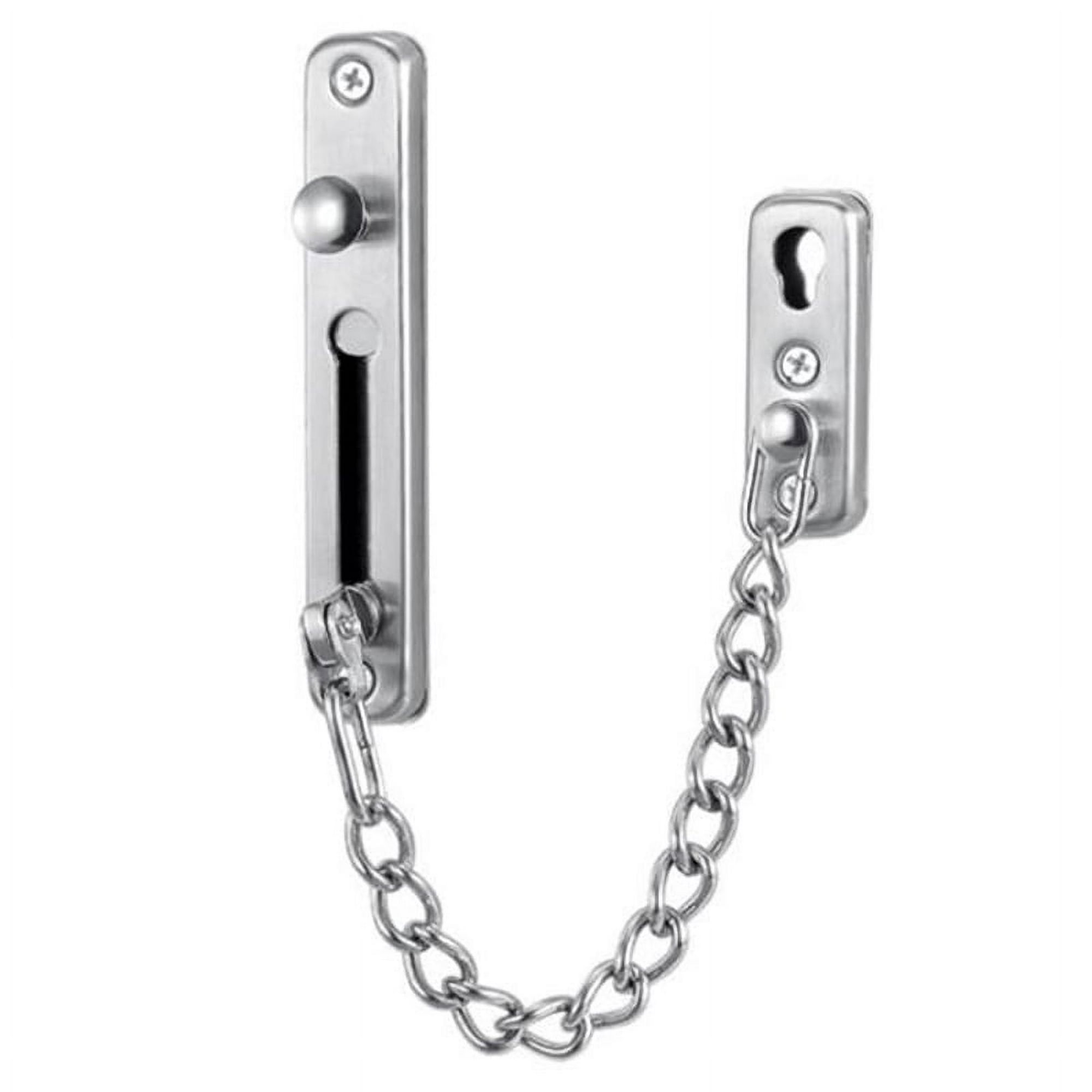 2x Cerradura de cadena de puerta de acero inoxidable para puerta interior