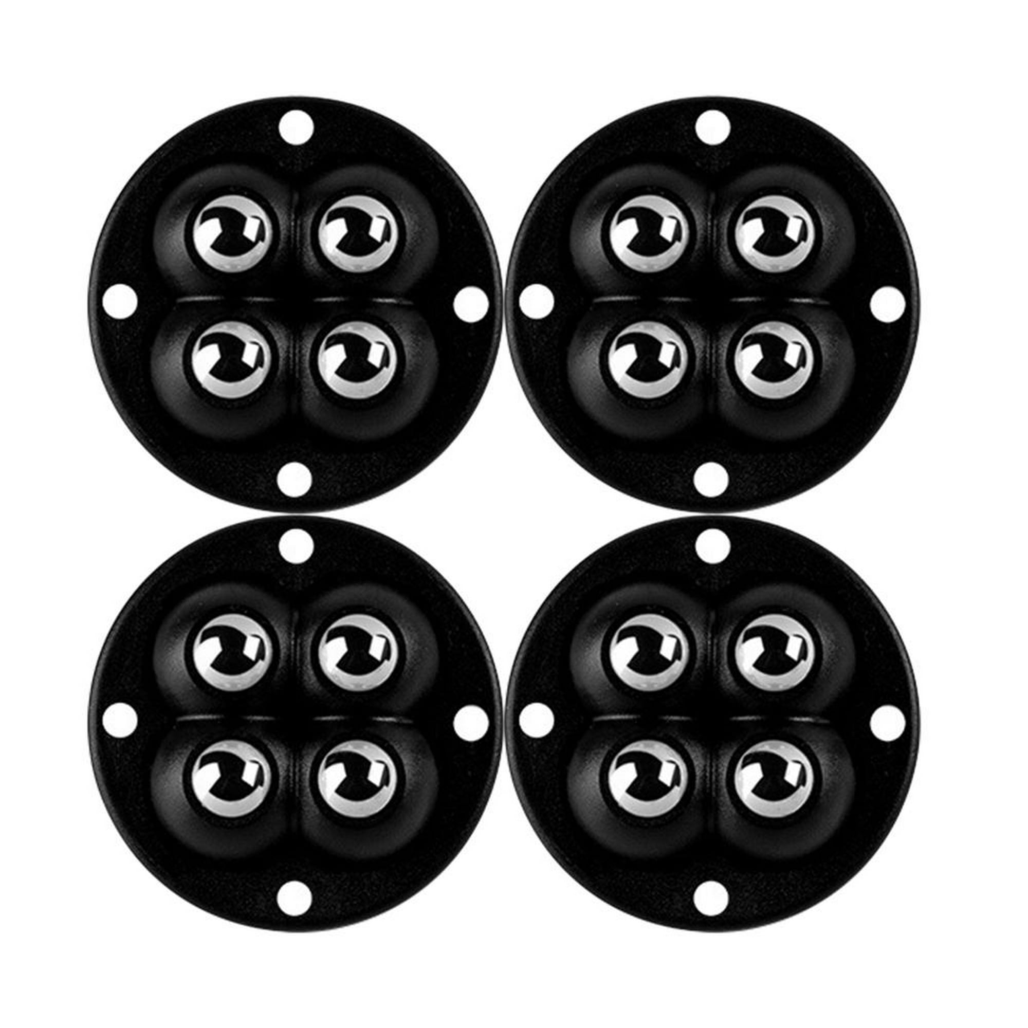 4 Uds Mini ruedas giratorias sin ruido ruedas pequeñas autoadhesivas  (cuenta de acero blanco) Tmvgtek Libre de BPA