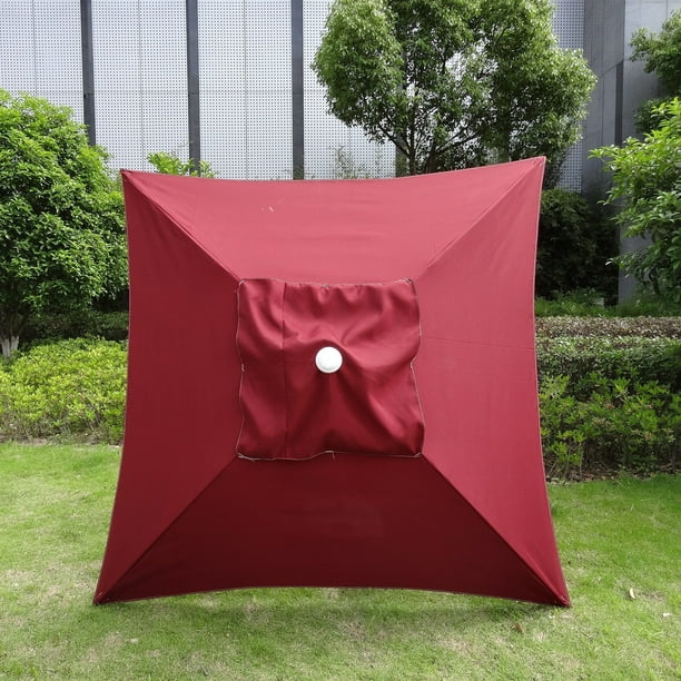  Sombrilla plegable impermeable, Rojo - : Patio, Césped y Jardín