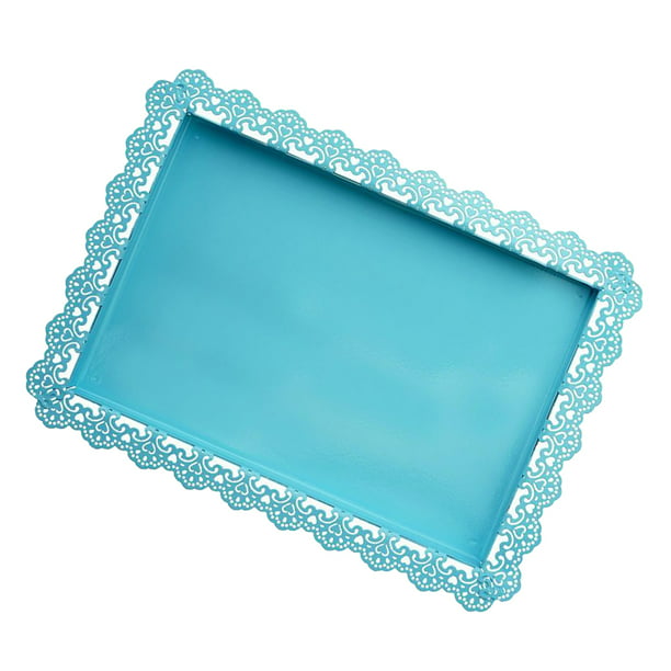 Bandeja de té rectangular azul, rosa, bandeja de plástico de frutas para  tazas de agua (color: morado, Cantidad: 1 pieza).
