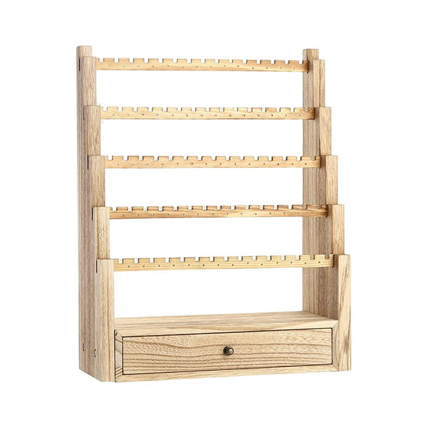 Colgador de madera para pendientes, soporte organizador de exhibición de  Joyas, 108 agujeros, estante de almacenamiento, decoración de tienda