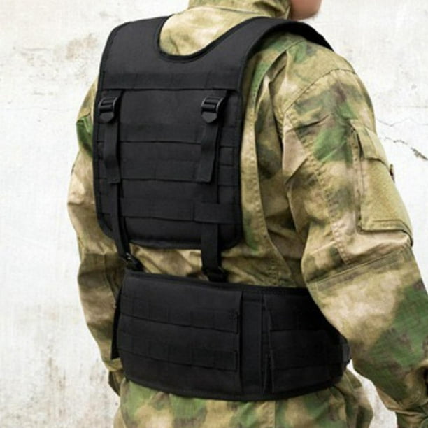 Funda de chaleco táctico para hombre, transpirable, militar, Molle, ,  senderismo, entrenamiento Verde Zulema Chaleco para juegos al aire libre