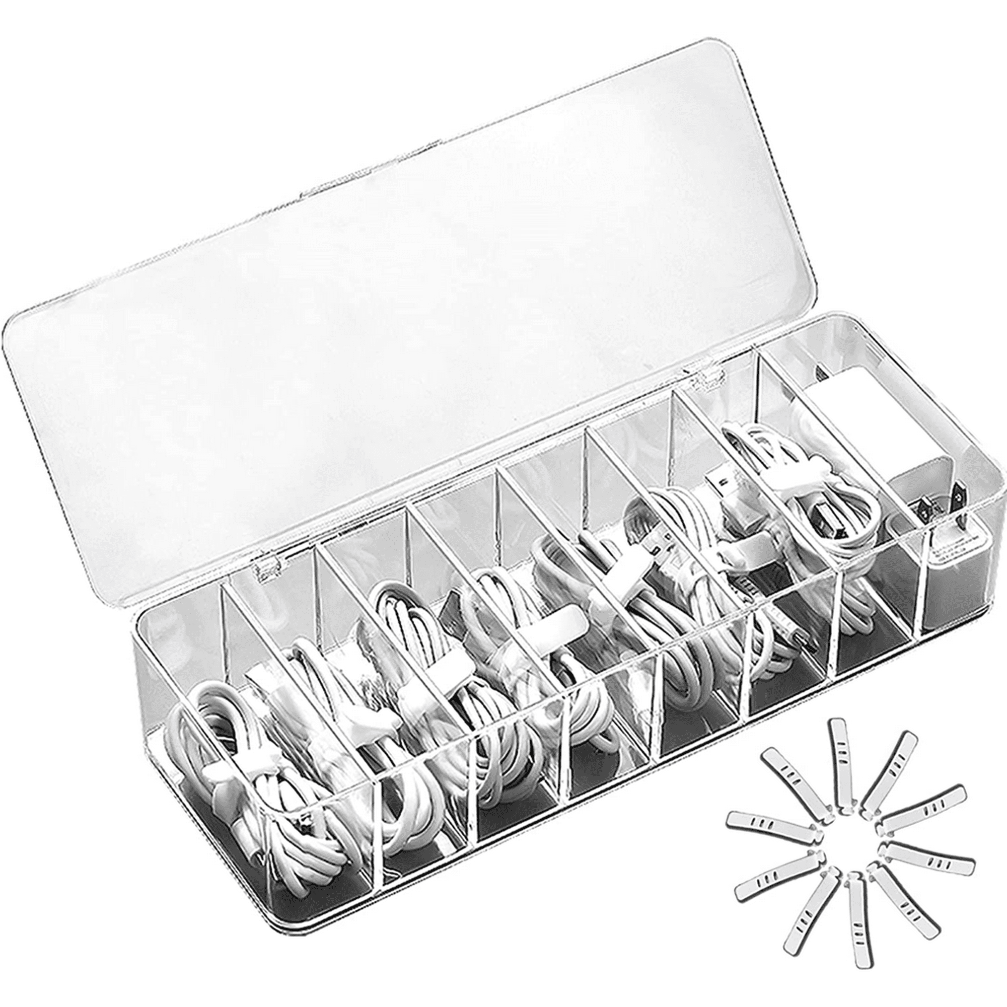 Caja Organizadora de Cables Sunnimix, Caja Para Cables Ordenados en Color  Blanco