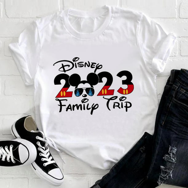 Disney Mickey Minnie Aesthetic Ropa 2023 Fashion Family Vacation Shirts Women Summer Har Gao Jinjia LED | Walmart en línea