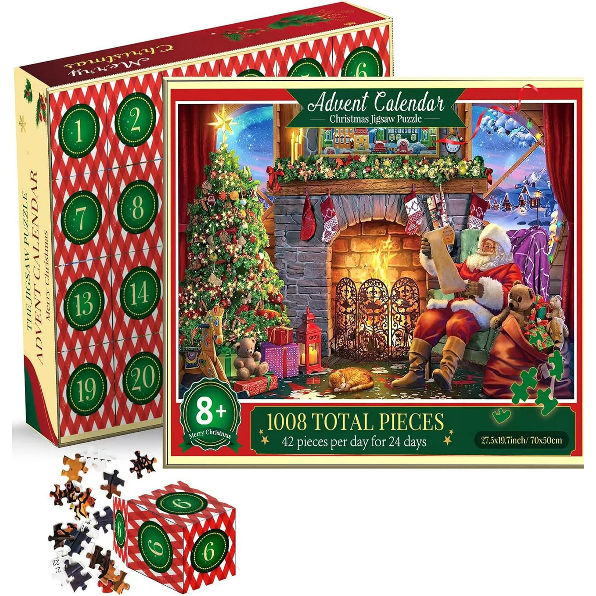 Tosekry Calendario Adviento 2023 Puzzle, 24 Cajas Calendario de Adviento  Árbol de Navidad Decoracion Navidad Adultos, Puzzle Advent Calendar de 1008  Piezas Regalos Para Adultos y Niños(B) : : Juguetes y juegos