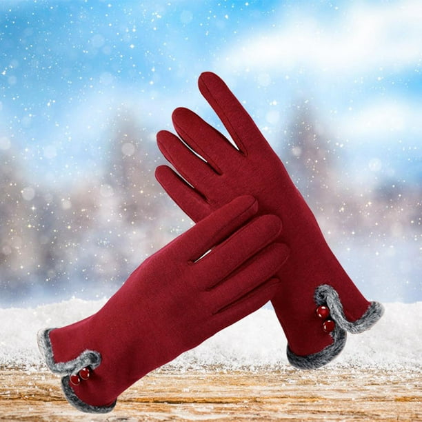 1 par de guantes de invierno para mujer, guantes cálidos para pantalla táctil, guantes a prueba para Macarena Guantes de invierno para mujer | en línea