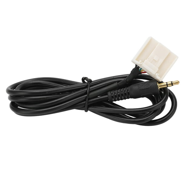 Cable auxiliar G7 ThinQ compatible con cable auxiliar para coche, cable de  audio estéreo de 0.138 in, adaptador de conector auxiliar [negro] para LG