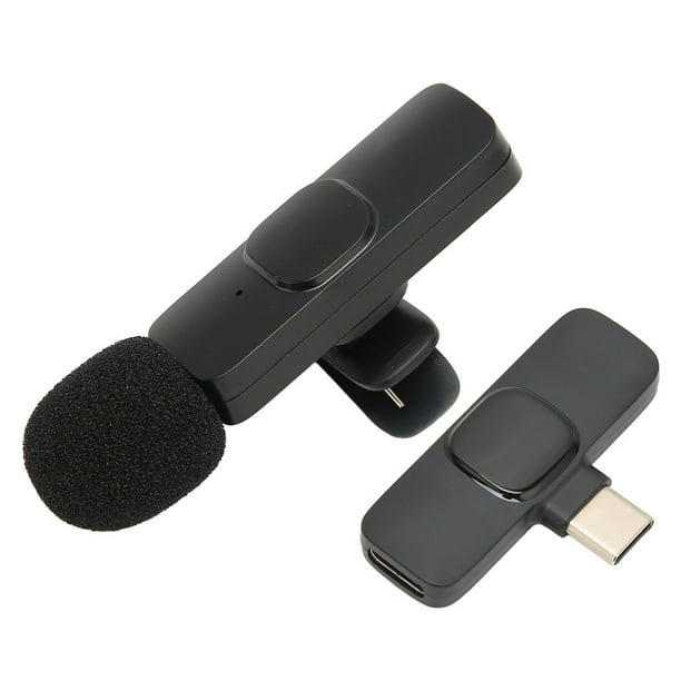 Micrófono Lavalier inalámbrico, micrófono de solapa Lavalier inalámbrico  con Clip para grabación de micrófono Lav Mic altamente versátil