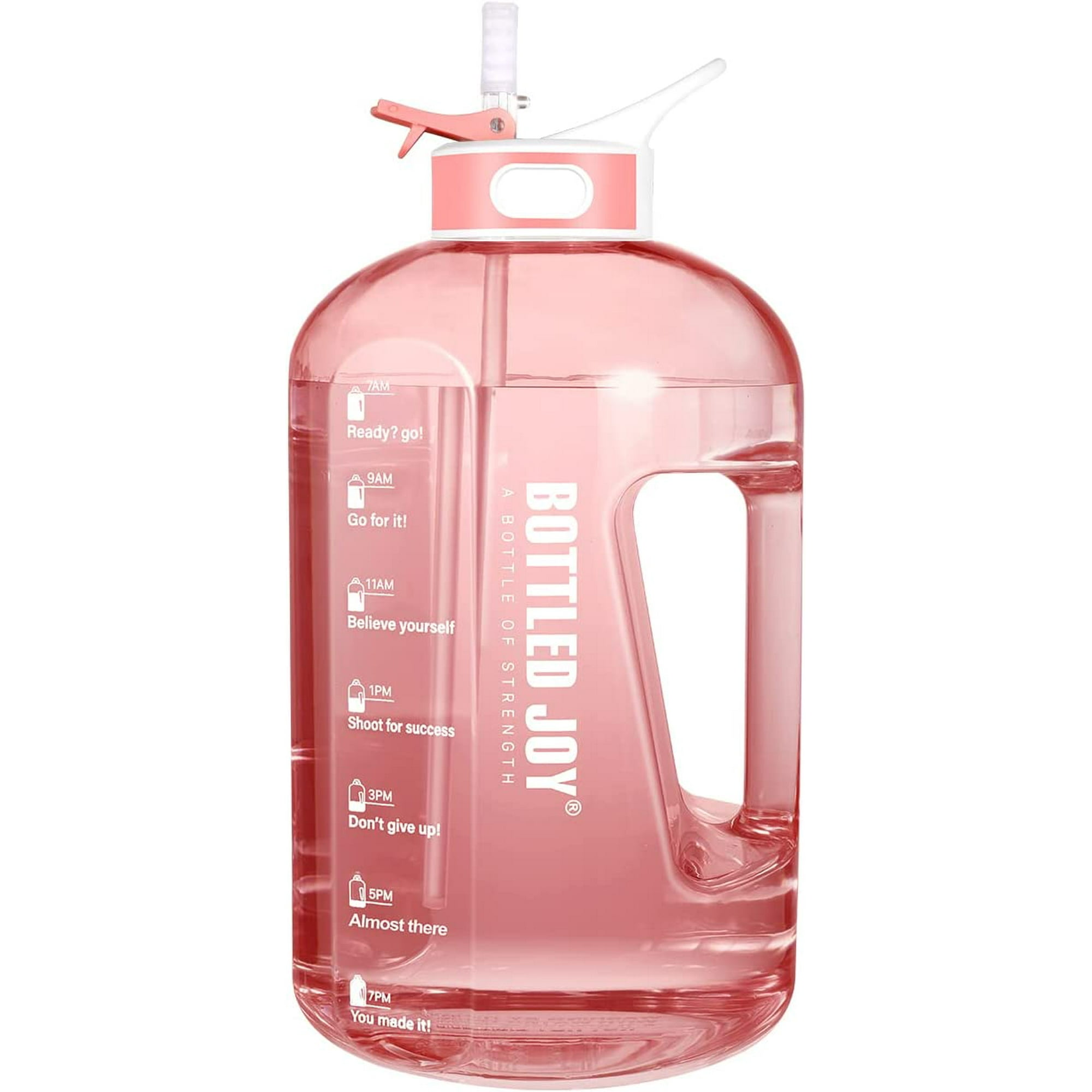 Botella de agua deportiva con pajita Botella de agua de 2,5 l con marcador  de tiempo para medir el agua potable diaria Botella de agua sin BPA para  deportes, gimnasio, viajes JFHHH