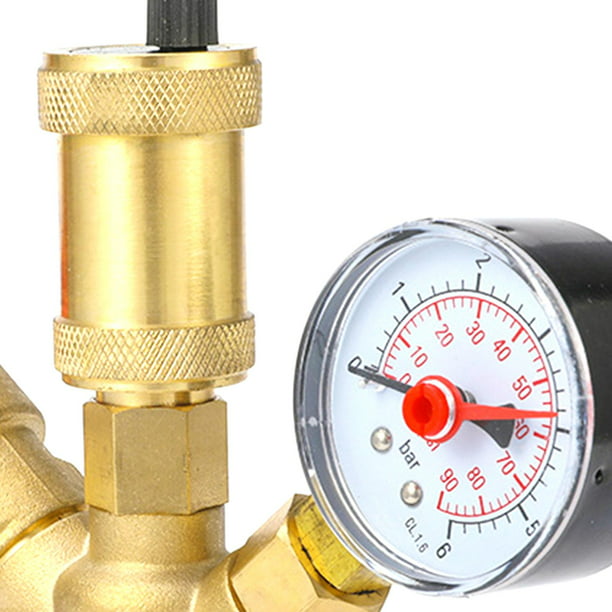 Manómetro de Prueba de Presión de Agua de Gas de Aceite de Aire Rosca 1/4  BSPT 0-100psi 0-7bar Baoblaze Medidor de presión de aire del compresor