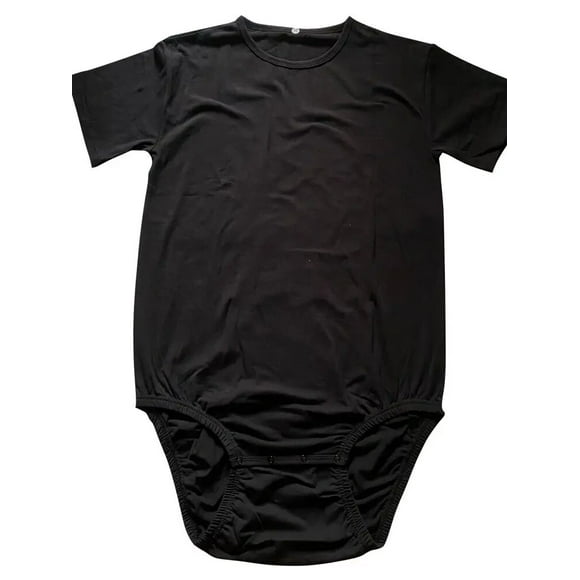 pijama de algodón para bebé y adulto mono con entrepierna a presión sólido abdl