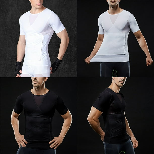 Camiseta de compresión para hombre, entrenador de cintura ajustable, corsé,  cinturón delgado, moldeador de vientre Sweethay FS11386-06