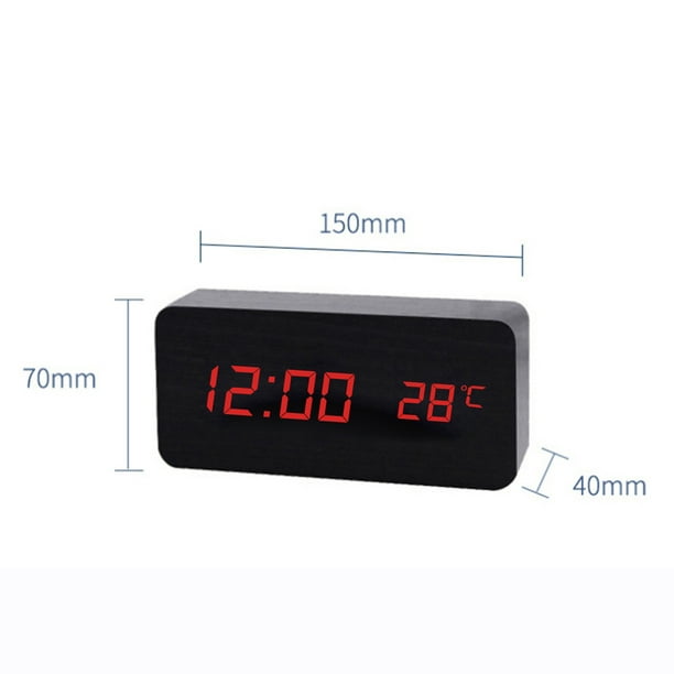 Despertador Bluetooth, reloj controlado por aplicación digital inteligente  con fecha, hora, temperatura JAMW Sencillez