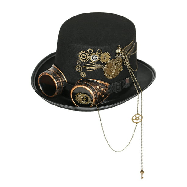 Sombrero victoriano Steampunk con conjunto de vintage pa disfraces de pa adultos, Zulema sombreros de copa | Walmart en línea