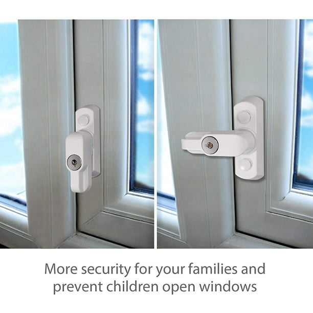 1 Uds pestillos de ventana corredera negros, cerradura de puerta corredera  de ventana para niños para ventanas o puertas pestillos universales con  llave