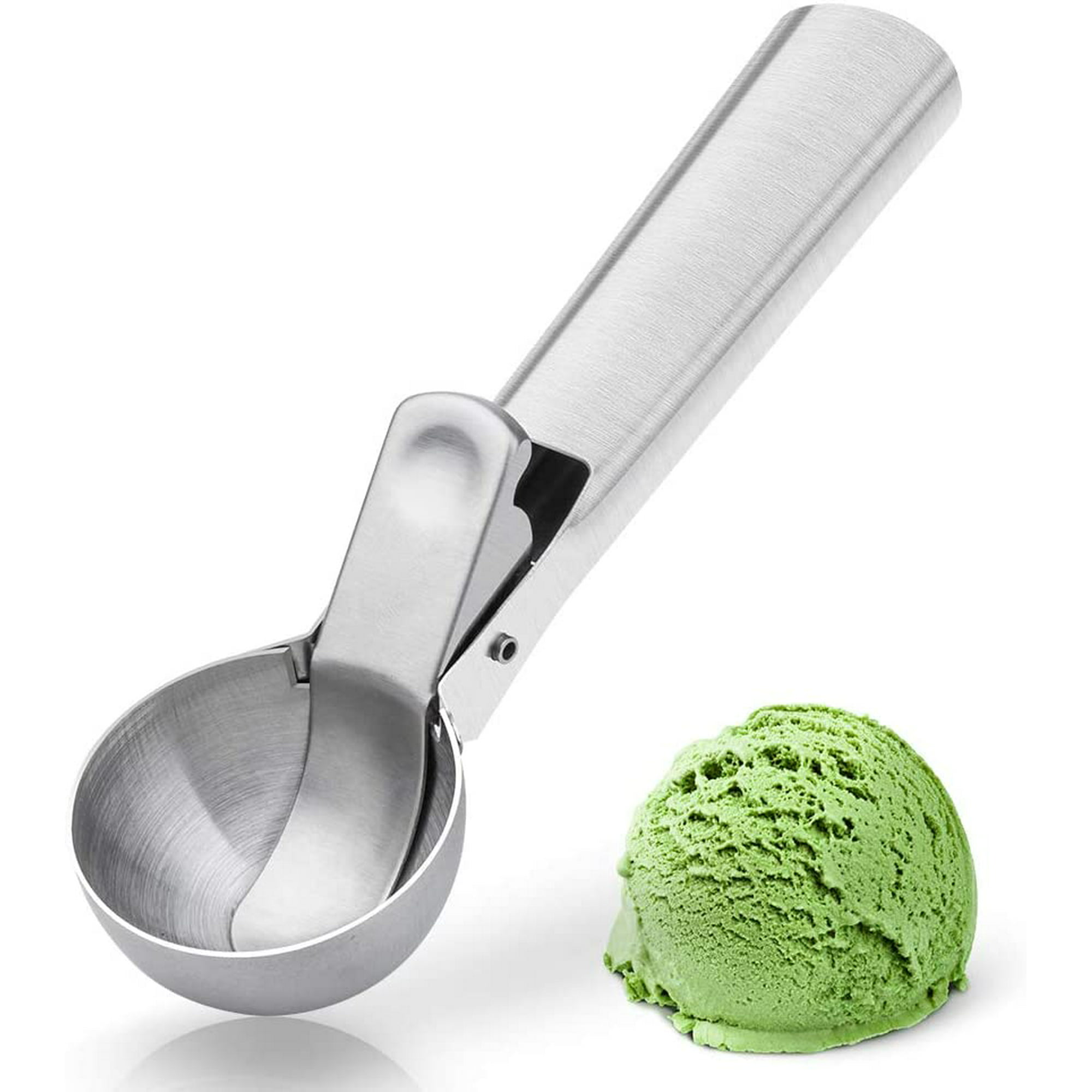 Cuchara para helado Update Internacional, de acero inoxidable, 4 onzas  (DP-8) , Plateado