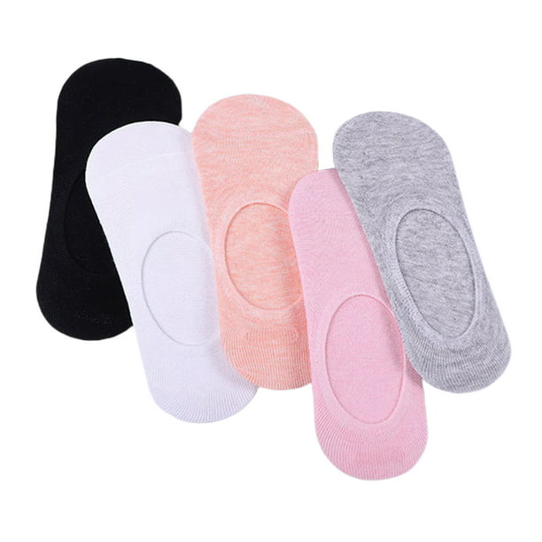 Calcetines invisibles para mujer, 4/6 pares de calcetines invisibles  antideslizantes de corte bajo