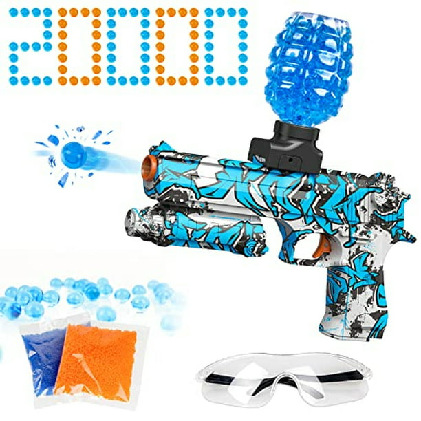 Pistola de bola de gel, pistola de bola de salpicaduras eléctrica,  Desert-E, con gafas y m Kocuno Kocuno