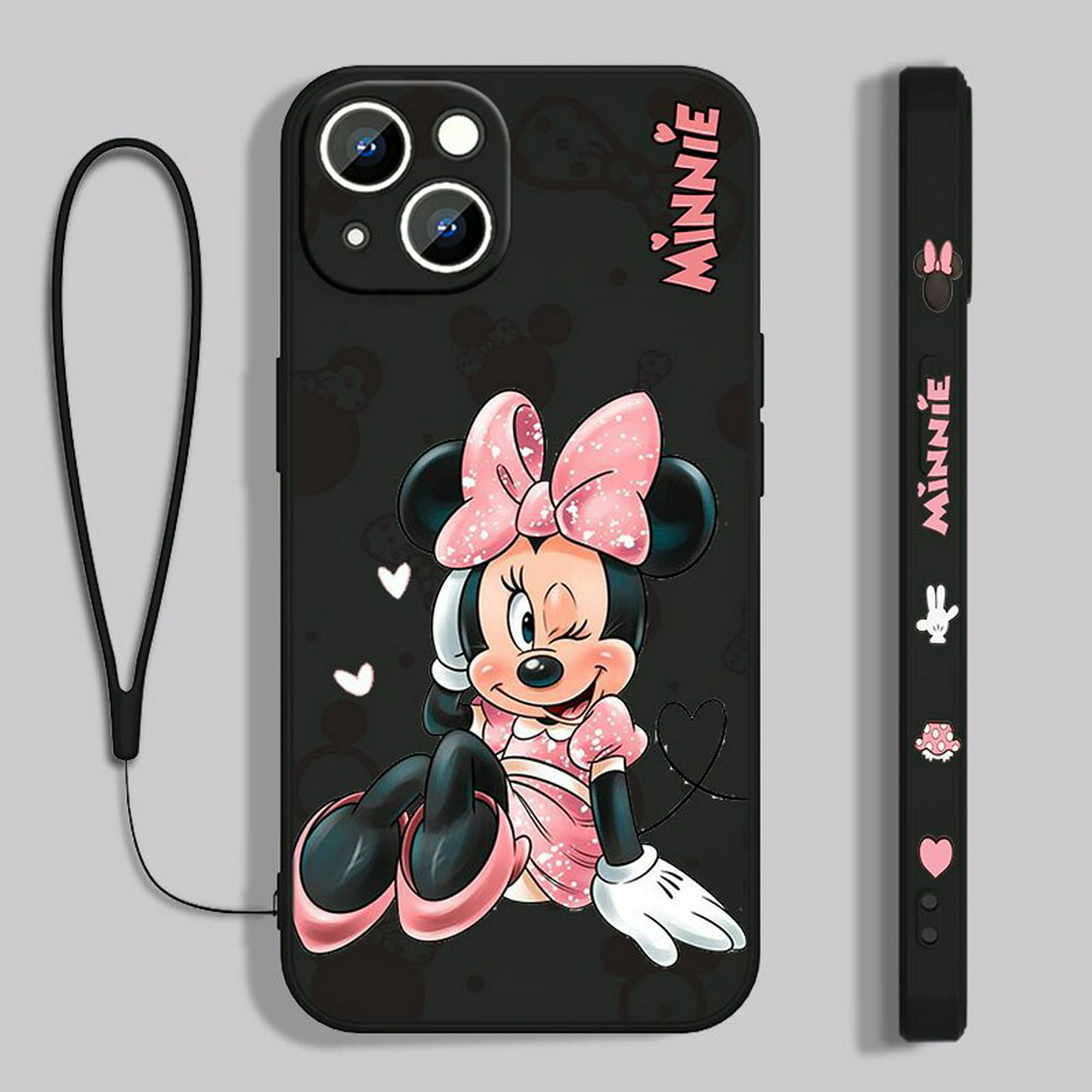 Disney-funda de Mickey y Minnie Mouse para Apple iPhone, funda de teléfono  con cuerda líquida izquierda para iPhone 15, 14, 13, 12, 11 Pro Max Plus,  8, 7 SE - AliExpress