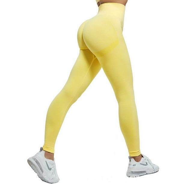 Mallas sin costuras de cintura alta Push Up Leggins deporte mujer Fitness  correr Yoga pantalones energía pantalones elásticos gimnasio chica medias  Tan Jianjun unisex