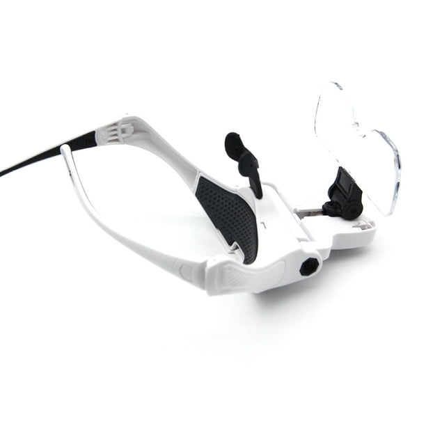 Gafas LED con lupa. 5 dioptrías intercambiables